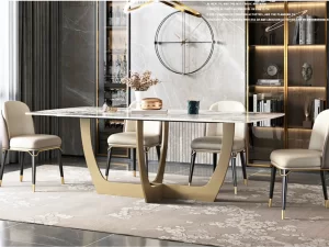 太陽 岩板長型餐桌