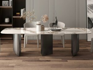 三態 岩板長型餐桌