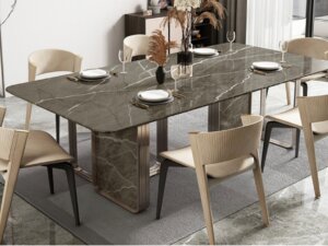 向陽 岩板長形餐桌