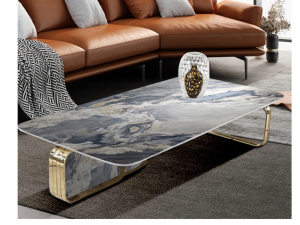 向陽 岩板長形茶几[黑/白]