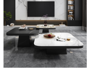 影分身 岩板子母茶几[黑/白]