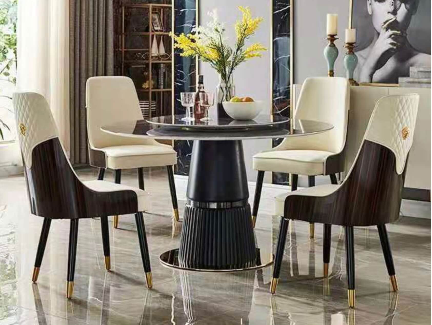 The Crown 功能型轉檯岩板餐桌