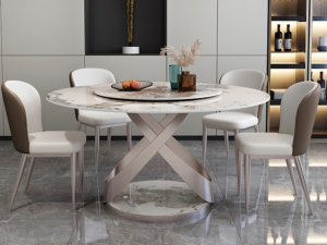 聚光燈 功能型轉檯岩板餐桌