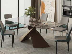 雙人舞 岩板長型餐桌