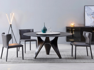 簇擁 功能型轉檯岩板餐桌